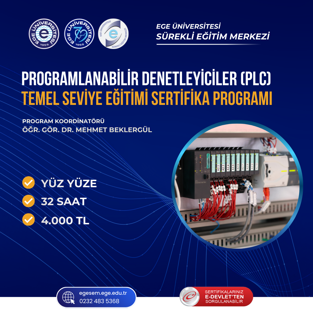 Programlanabilir Denetleyiciler ( PLC ) Eğitimi Sertifika Programı