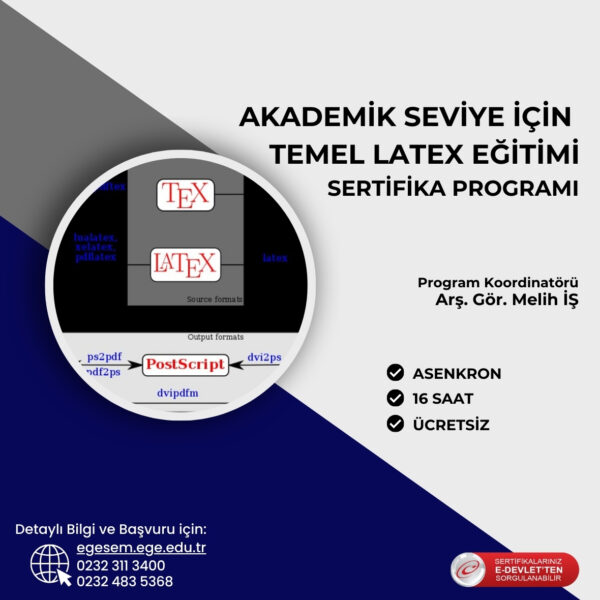 Akademik Seviye İçin Temel Latex Eğitimi Sertifika Programı