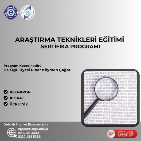 Araştırma Teknikleri Eğitimi Sertifika Programı