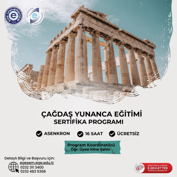 Çağdaş Yunanca Eğitimi Sertifika Programı