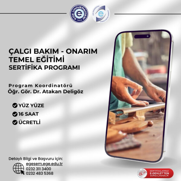 Çalgı Bakım-Onarım Temel Eğitimi Sertifika Programı