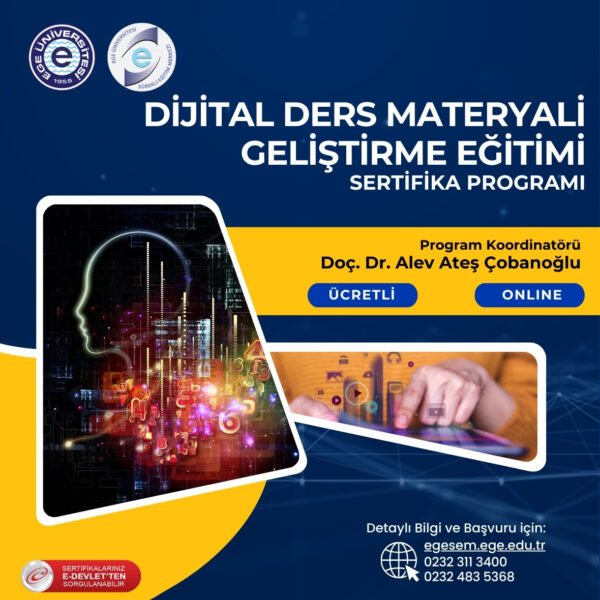 DİJİTAL DERS MATERYALİ GELİŞTİRME EĞİTİMİ SERTİFİKA PROGRAMI