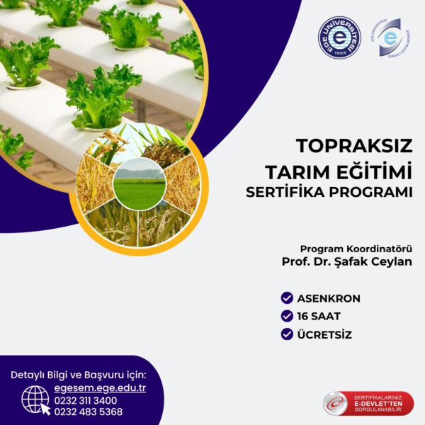 Topraksız Tarım Eğitimi Sertifika Programı