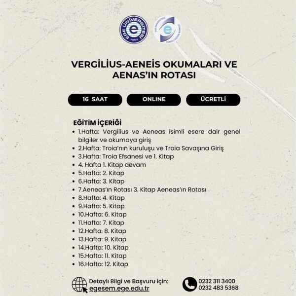 Vergilius-Aeneis Okumaları ve Aeneas’ın Rotası Eğitimi - Image 2
