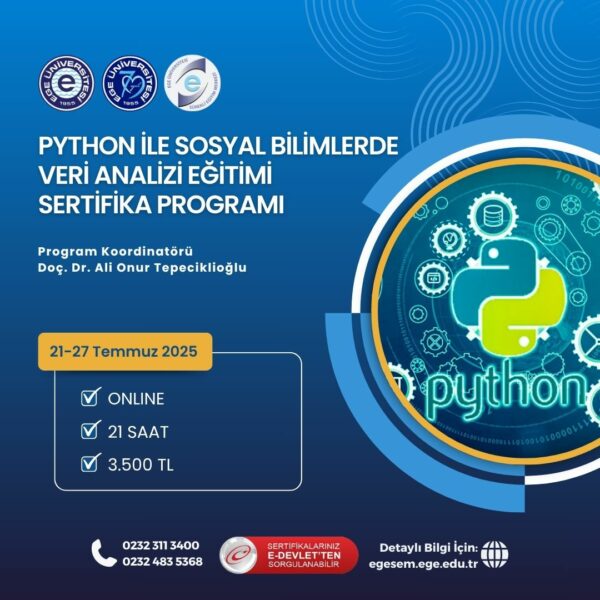Python ile Sosyal Bilimlerde Veri Analizi Eğitimi Sertifika Programı