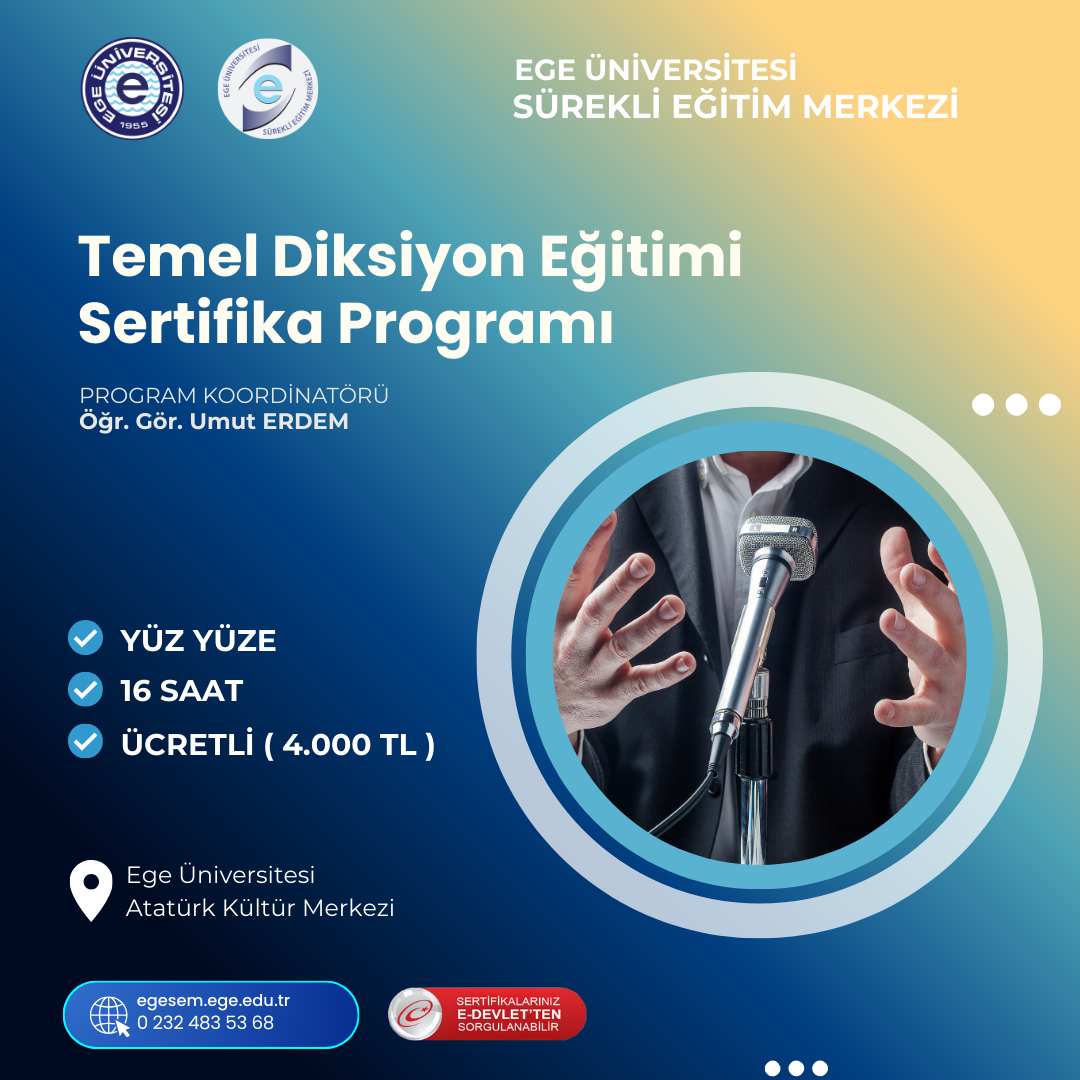 Temel Diksiyon Eğitimi Sertifika Programı